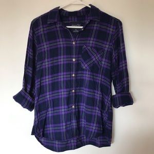 American Eagle Outfitters purple flannel button up